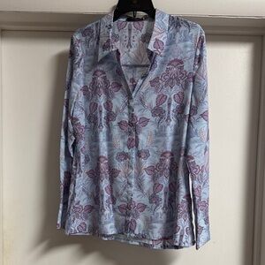 Crosby Blue and Purple Floral Blouse
